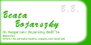 beata bojarszky business card